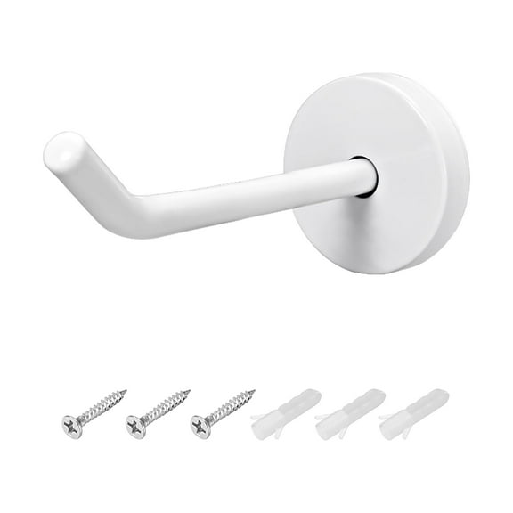 1Pcs, 1.77" Wall Mounted Hook Robe Hook Single Towel Hanger Stainless Steel White