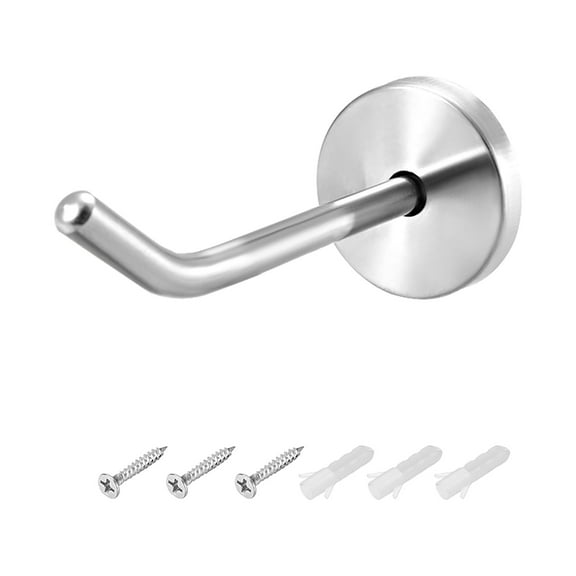 1Pcs, 1.77" Wall Mounted Hook Robe Hook Single Towel Hanger Stainless Steel