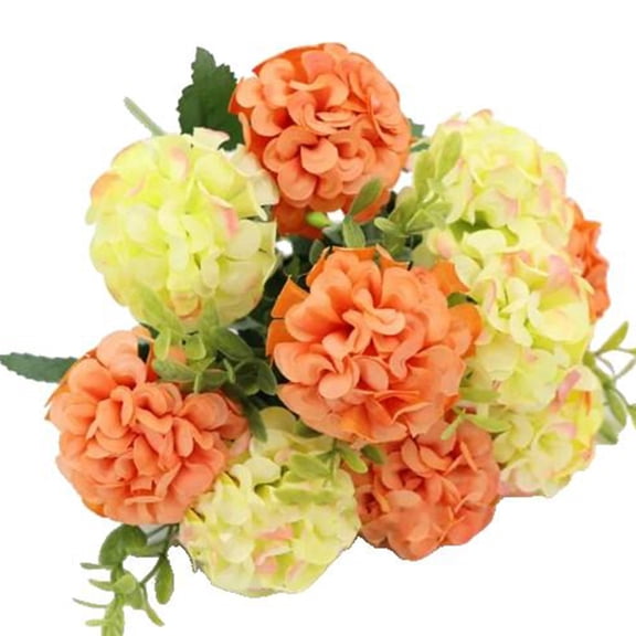 1Pcs 10 Heads Hydrangea Artificial Flowers Bridal Bouquet Wedding Home Party Decor Flower Arrangement Christmas Decoration