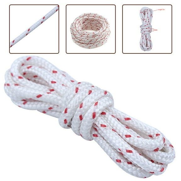 1Pcs 10 Meter 3Mm Nylon Fiber Recoil Pull Starter Cord Rope For Stihl Poulan Lawn Mower Home Garden Power Tool Accessories