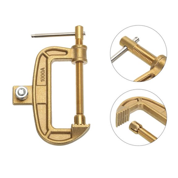 1Pcs 1000A Brass G-Shape Clamp, Welding Earth Clamp C-Clamp For Welding Machine YIWEI