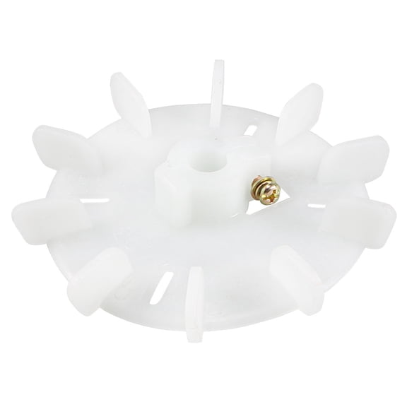 1Pcs 105*10mm Round Shaft Replacement White Plastic 10 Impeller Motor Fan Vane