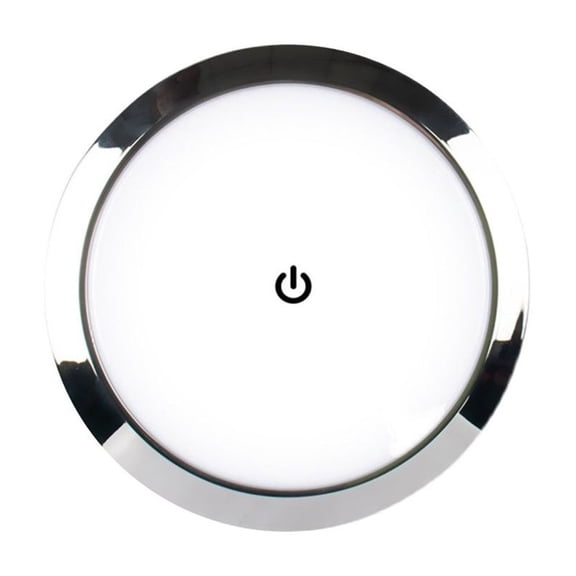 1Pcs 12V/24V LED Touch Lamp RV Ultra-thin Round Dome Light Ceiling Lamp Reading Light For Caravan Boat Yacht Camping Car ,Easy Installation