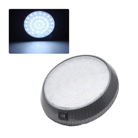 1Pcs 12V 46 LED Car Round Ceiling Dome Roof Light Interior Light Lamp On Off Switch For Camper Van Caravan Motorhome Boat RV ,Easy to Use