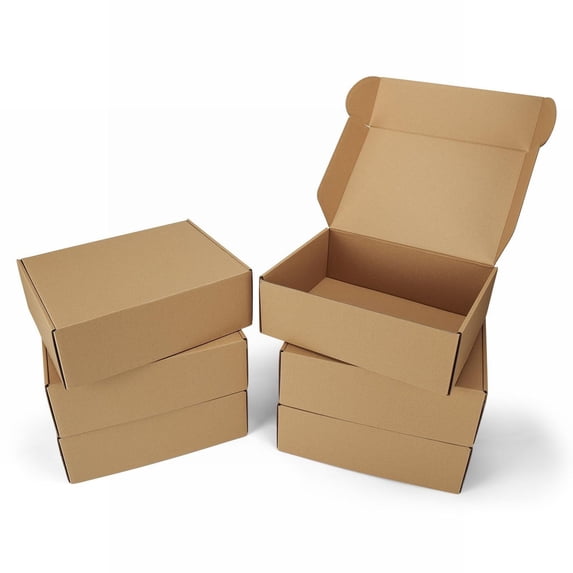 1Pcs 12x9x4 inches Shipping Box, Brown Corrugated Cardboard Box for Mailing, Packaging, Small Business, Set Medium Cardboard For Packaging Brown Mailing For Small Business