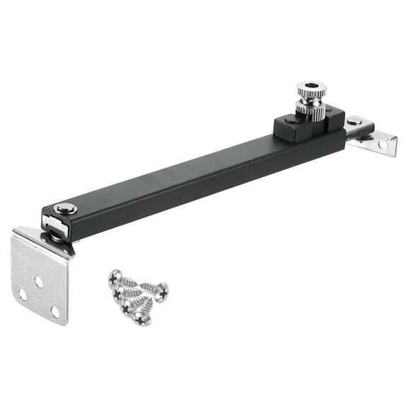 1Pcs 13 Inches Window Hinges, Stainless Steel Casement Window Stays, Adjustable Friction Stay Hinges Window Brace with Screw, Black