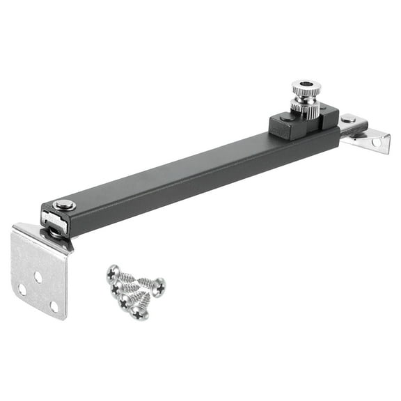 1Pcs 13 Inches Window Hinges, Stainless Steel Casement Window Stays, Adjustable Friction Stay Hinges Window Brace with Screw, Dark Gray