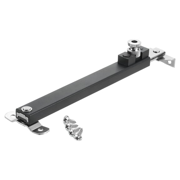 1Pcs 13 Inches Window Hinges, Stainless Steel Casement Window Stays, Adjustable Friction Stay Hinges Window Brace with Screws, Black