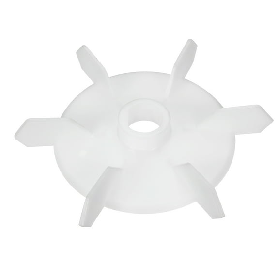 1Pcs 140*16mm D Shaft Replacement White Plastic 6 Impeller Motor Fan Vane