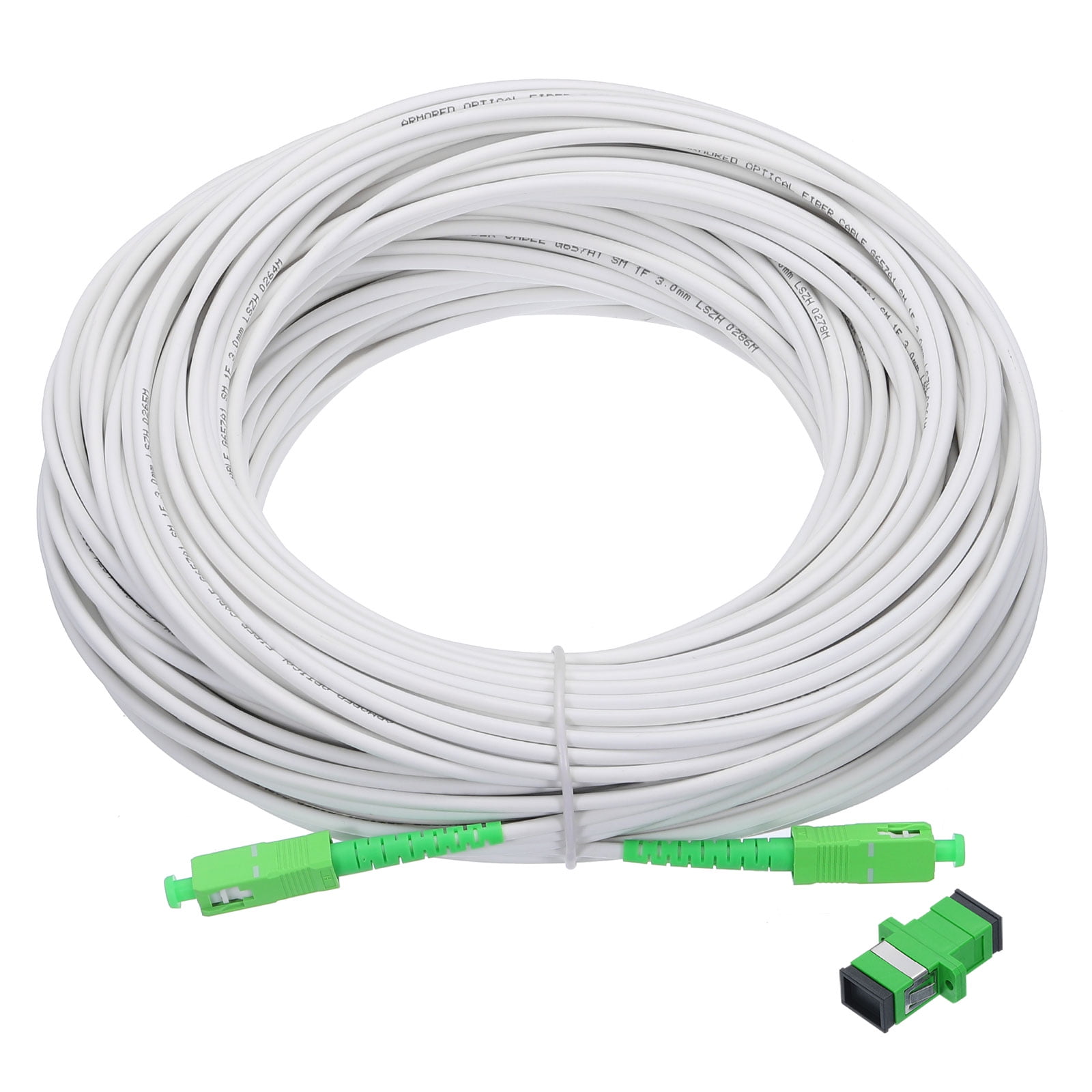 1Pcs 164Ft Single Mode Simplex OS2 Fiber Optic Cable LSZH SC/APC-SC/APC ...