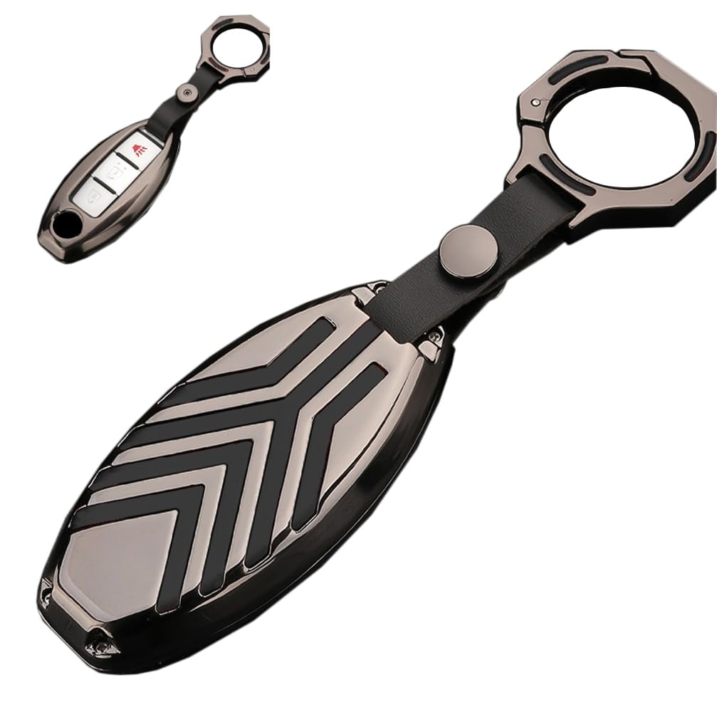 1Pcs 2/3/4/5 Buttons Metal Key Fob Cover Case for Nissan Altima Murano Rogue Keyless Remote Keychain Holder Key Protector for Infiniti QX60 Q60 QX80 Q50