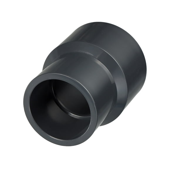 1Pcs 2"x1 1/4" PVC Reducer Pipe Coupling Fitting, SCH80 (SOCxSOC) Furniture Grade PVC Slip Socket Connectors, Straight Pressure Pipe Fittings for Home Use, Irrigation, Black