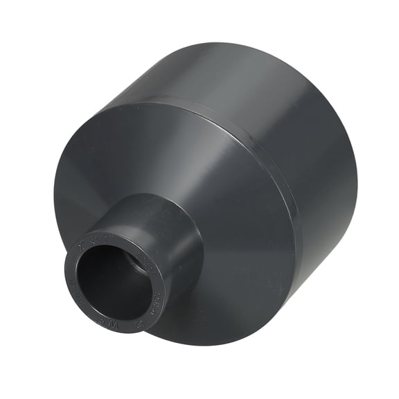 1Pcs 2"x1/2" PVC Reducer Pipe Coupling Fitting, SCH80 (SOCxSOC) Furniture Grade PVC Slip Socket Connectors, Straight Pressure Pipe Fittings for Home Use, Irrigation, Black