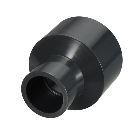 1Pcs 2"x1" PVC Reducer Pipe Coupling Fitting, SCH80 (SOCxSOC) Furniture Grade PVC Slip Socket Connectors, Straight Pressure Pipe Fittings for Home Use, Irrigation, Black