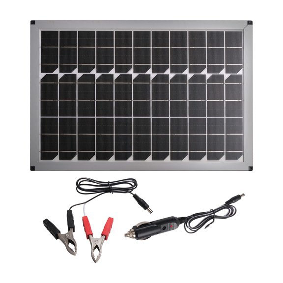1Pcs 200W Outdoor Solar Power Generation Panel Monocrystalline Silicon Dcbattery Clamp With Adapter Cable For Powering Lighting
