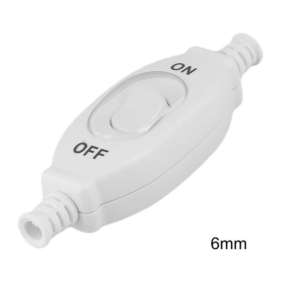 1Pcs 204 Ip65 Waterproof Dustproof In-Line Switch Black Or White Silver Contact Double Cut Switch For Appliances/Lamps
