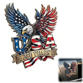1Pcs 250th Anniversary Metal Car Emblem Badge, Weatherproof Flag Decal Sticker for Cars Trucks SUVs Motorcycles, Patriotic Gift