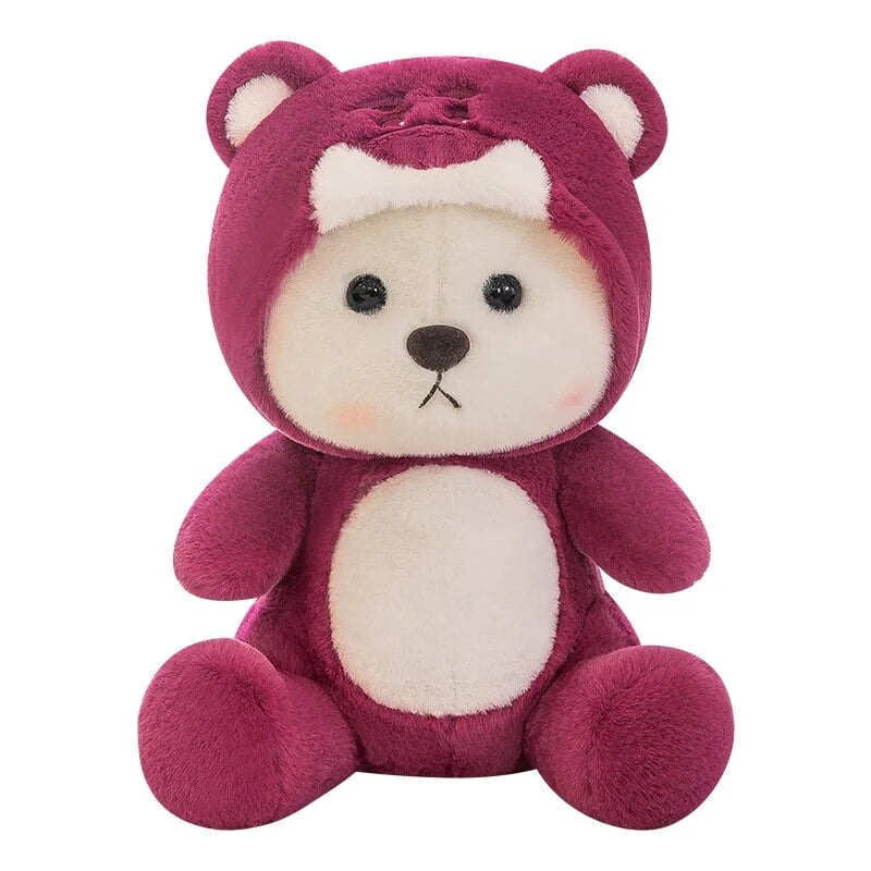 1Pcs 28/40cm Cute Rose Red Cartoon Bear Plush Toys Cartoon Animals Soft ...