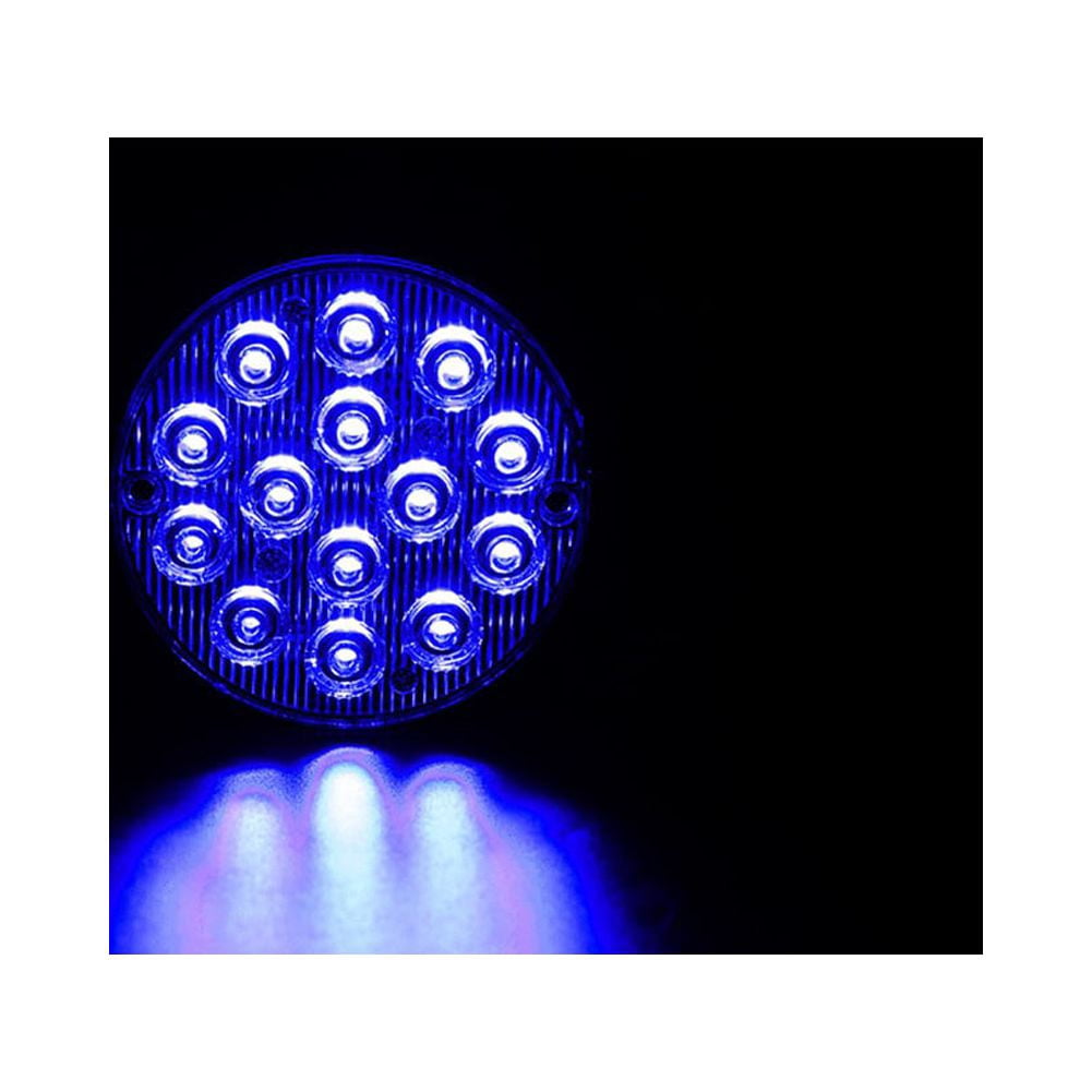 1Pcs 3 Inch Round 14 Led Tail Light Car Truck Stop Brake Flash Blue