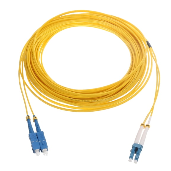 1Pcs 32.8Ft Single Mode Duplex Fiber Optic Patch Cable LSZH Fiber Jumper Optical LC to SC for Router Switches