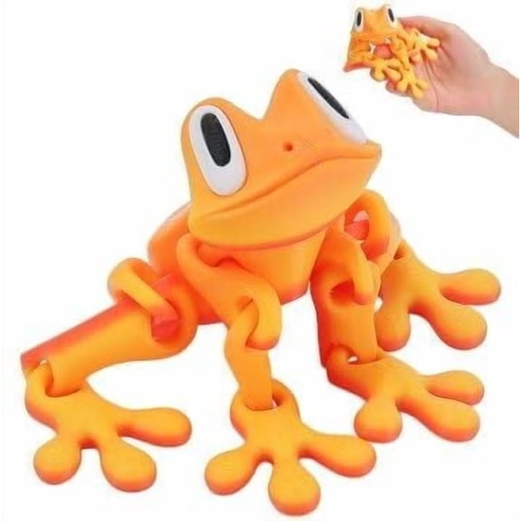 1Pcs 3D Printed Frog Fridge Magnet, Girl Magnet for Locker, Creative Posable Decoration for Metal Surface, Funny Fridge for Whiteboard Kitchen Office