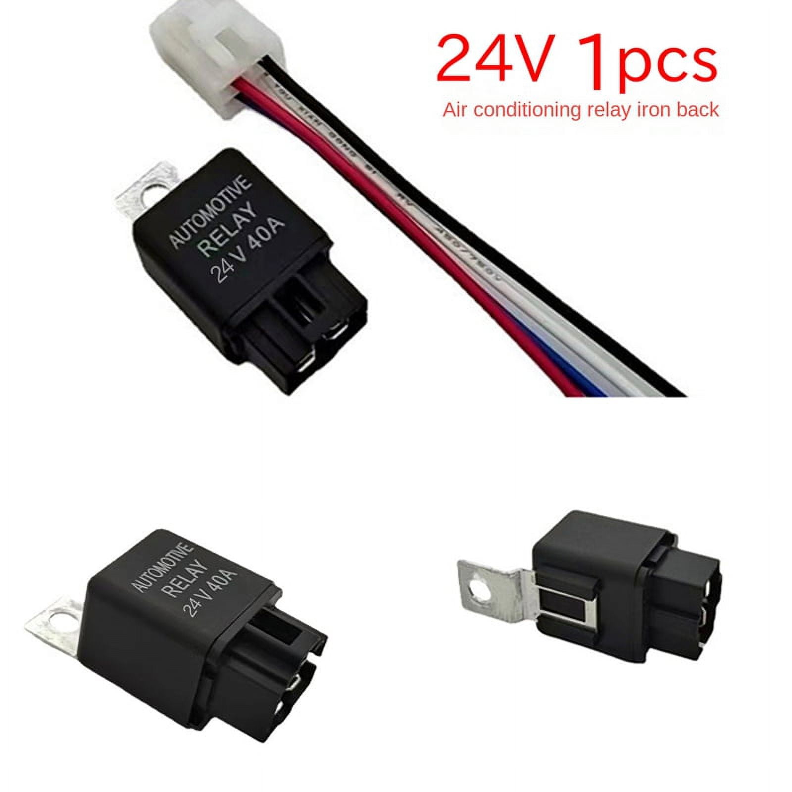 1Pcs 40AMP 24V DC Car A/C Relay Headlight Relay Fan Relay and Harness