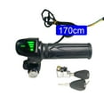 thumbnail image 1 of 1Pcs 48V E-Bike Throttle Handle Grip And Lcd Display 170cm Cable with 2 Keys A Battery Display, 1 of 5