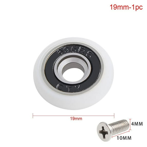 1Pcs/4Pcs Durable with Screw Nylon Fastener Hardware Shower Door Roller Sliding Door Pulley 19/23/25/27/29mm Runner Wheels 1PCS 19MM