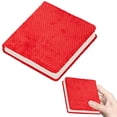 thumbnail image 1 of 1Pcs 5.71in Mini Square Unlined Blank Journal, Knitted Suede Soft Cover Handheld Notebook, Pocket Portable Writing Diary For Workplace Inspiration & Creative Doodle, 1 of 9