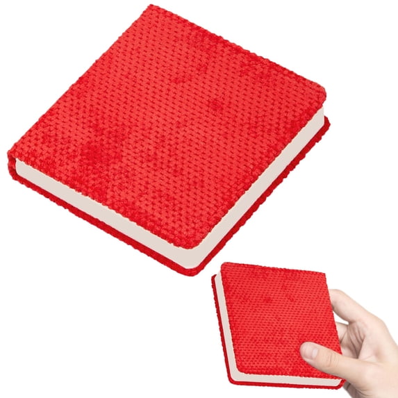 1Pcs 5.71in Mini Square Unlined Blank Journal, Knitted Suede Soft Cover Handheld Notebook, Pocket Portable Writing Diary For Workplace Inspiration & Creative Doodle