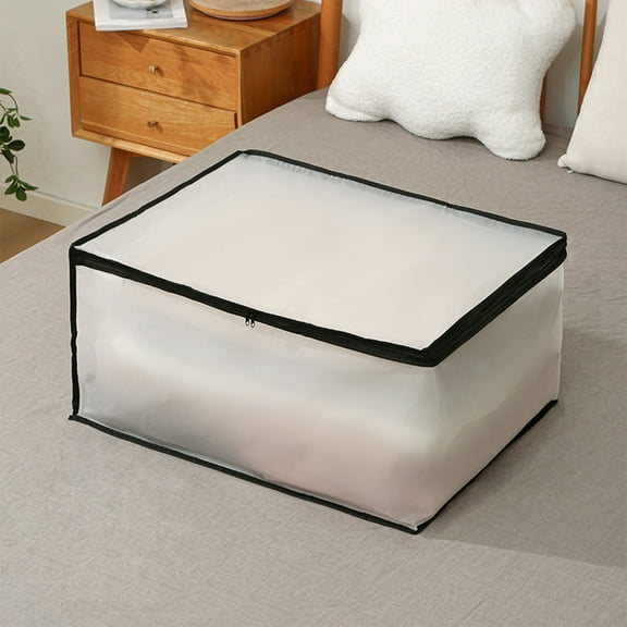 1Pcs 5-Pack Clear Zippered Underbed Storage Bags,23.62x17.72x11.81in,Underbed Organizers For Bedroom Storage Of Clothes Comforter Blankets And Pillows