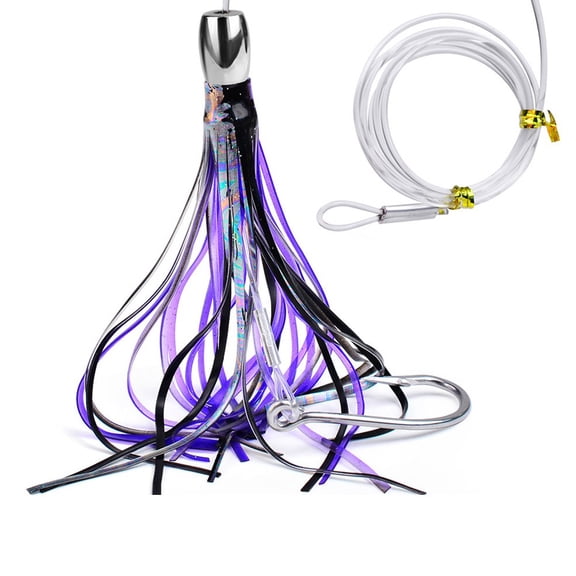 1Pcs 65G/100G Resin Head Octopus Soft Skirt Lure Deep-Sea Boat Fishing Big Trolling Bait For Tuna For -Wahoo Fast Sinking Tools