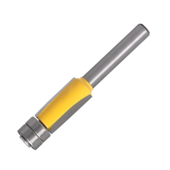 1Pcs 6Mm Shank Double Bearing Straight Trim Router Bit Trimming Milling Cutter Carbide Flush Woodworking Fangkenuo