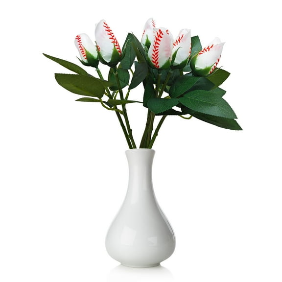 1Pcs/6Pcs 15inch Artificial Flower Baseball Rose Bouquet, Unique Home Decoration, Festive Gift for Sports Fans, Artificial Flower Arrangement