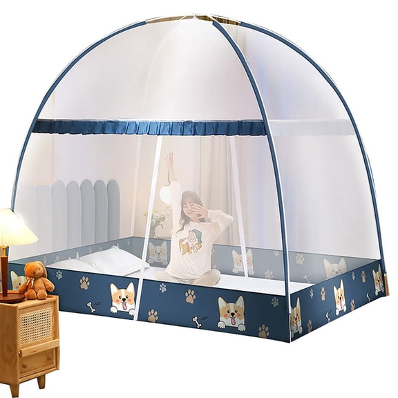 1Pcs 78.8*70.8inch Universal Dome Mosquito Mesh Net Easy Installation Hanging Bed Canopy Netting for Single Bed to King Size Beds Hammocks