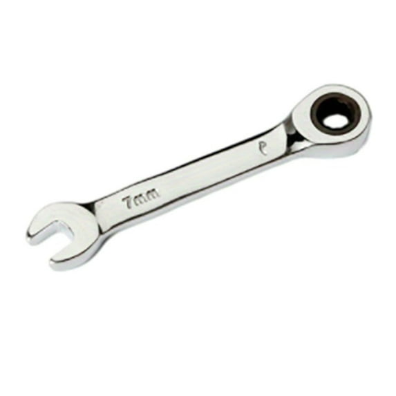 1Pcs 8-19Mm 72 Tooth Short Handle Ratchet Socket Wrench Spanner Auto Repair Tool 7Mm