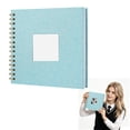 thumbnail image 1 of 1Pcs 8x8 Inch Scrapbook Photo Album 8in Linen Cover - 40 Sheets Memory Book with Window Display & Photo Corners, DIY Wedding Guest Book Travel Anniversary Journal for Home Decoration Gift,Light Blue, 1 of 5