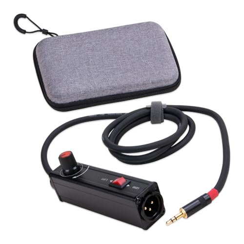 1Pcs AUX to XLR Isolation Box with Volume Controller Ground Loop Noise Filter Features 1/8 (3.5mm) TRS Input 3-Pin XLR Output 1M Cable with Detachable Gold-Coated Aux Plug for Laptops$$Music