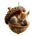 thumbnail image 1 of 1Pcs Acrylic Forest Animal Ornaments, Rustic Woodland Christmas Tree Hanging Decor, Cute Animal Forest Nature-Themed Acorn Decorations for Animal Lovers Gift, 1 of 6