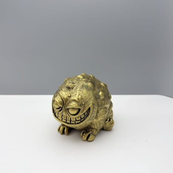 1Pcs African Rain Frog Ornament Statues Crafts African Rain Frog Figurine Statue Animal Decor Animal Ornament Sculpture Resin Cartoon,Gold