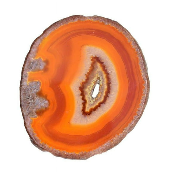 1Pcs Agate Coasters with Holes (3.1-3.9 inch) Crystal Stone Slices, Perfect Drink Holder for any Glass or Cup
