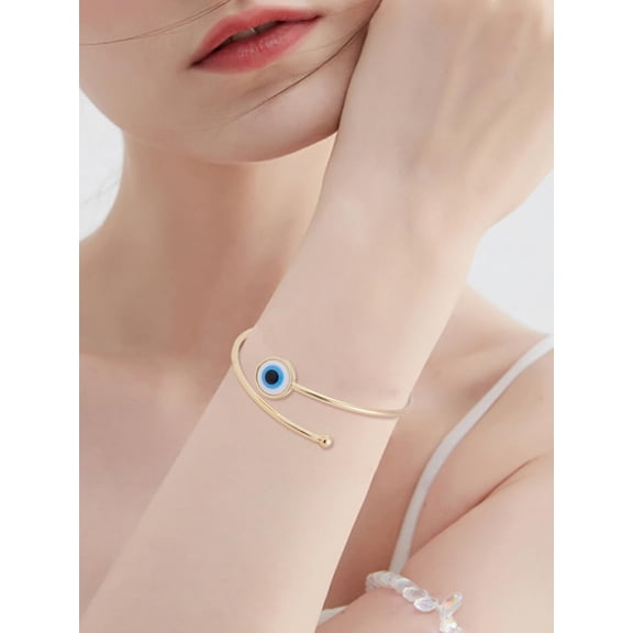 1Pcs Alloy Cuff Bangles Stackable Wristband Flat Round Open Bangles for Women DIY Making handmade