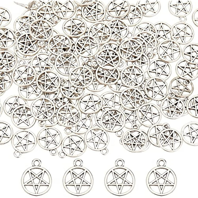 1Pcs Alloy Magic Protection Lucky Star Charms Bulk Pentagram Charm for Jewelry Making