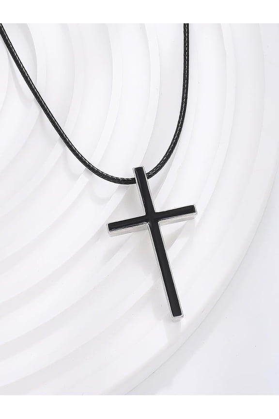 1Pcs Alloy Pendant Necklaces for Women Chain Necklace Black Pendants Decoration for Women Birthday Festival Elegant Gifts DIY Personalized Jewelry 17.72 inch(45cm)