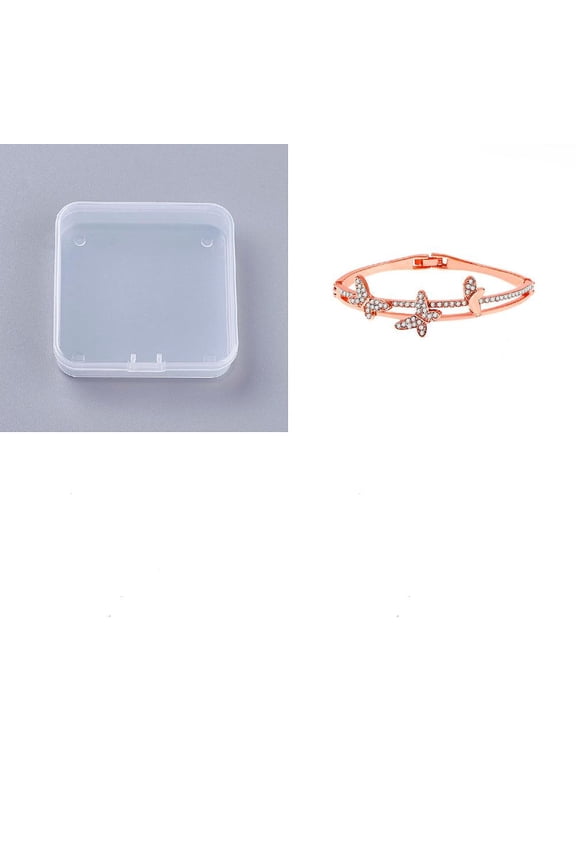 1Pcs Alloy Rhinestone Hinged Bangles Rose Gold Stackable Bangles for Festival Elegant Gifts Jewelry