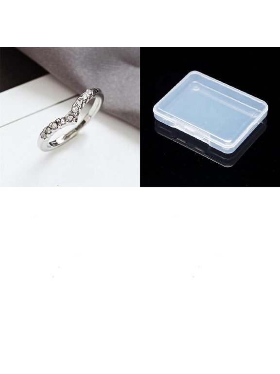 1Pcs Alloy Rhinestone V-shape Finger Rings
