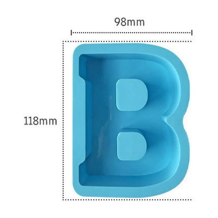 1Pcs Alphabet Cake Baking Mould,Reusable Silicone English Letter Mould, DIY Cake Candy,Small size 26 English letters silicone cake mold baking mold(B)
