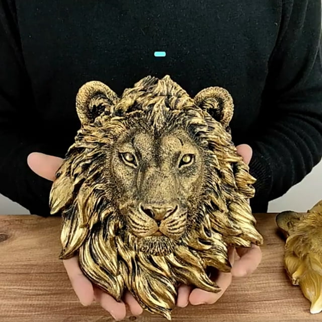 1Pcs Animal Head Wall Decor Lion Wall Decor Wall Statue Home Decor