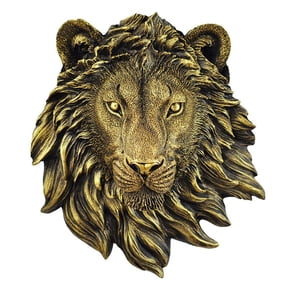 1Pcs Animal Head Wall Decor Lion Wall Decor Wall Statue Home Decor Simulation Statue