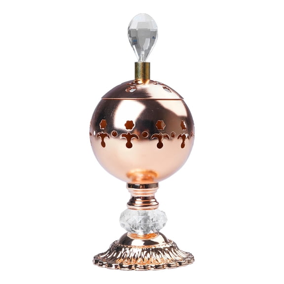 1Pcs Arabian Bakhoor Incense Burner Mabkhara Censer Candle Holder Metal Decorative 8x20cm Exquisite Artistic Home Ornaments